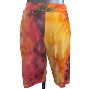 Beware Tie Dye Biker Shorts 2X